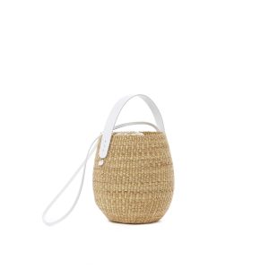WHITE HDL - ECRU COTTON B POUCH