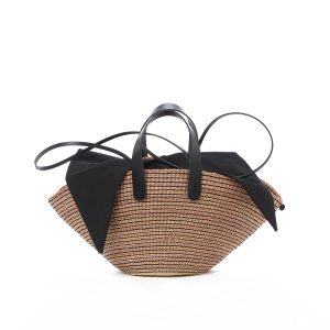 PINK - BLACK HDL - BLACK COTTON T POUCH