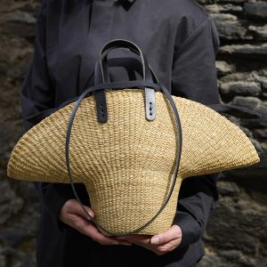 持ち手(ブラック) - コットン製インナーポーチ T(ブラック)